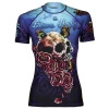 Short sleeve rashguard damski EXTREME HOBBY SKULL 2 niebieski