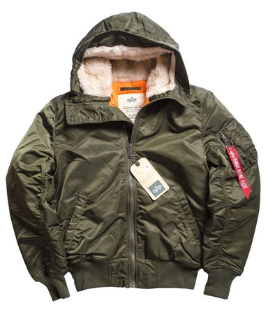 Kurtka ALPHA INDUSTRIES MA-1 HOODED ciemnozielona (dark green) 158104 257