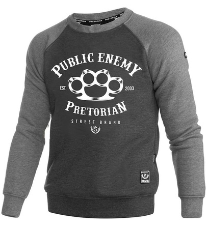 Bluza PRETORIAN PUBLIC ENEMY prosta grafitowa