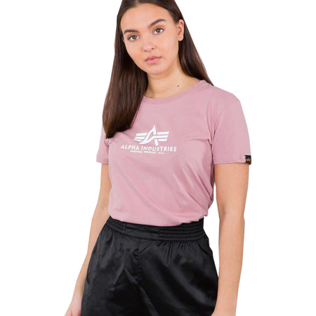 T-shirt damski ALPHA INDUSTRIES BASIC WMN różowy (pastel pink) 196051 491