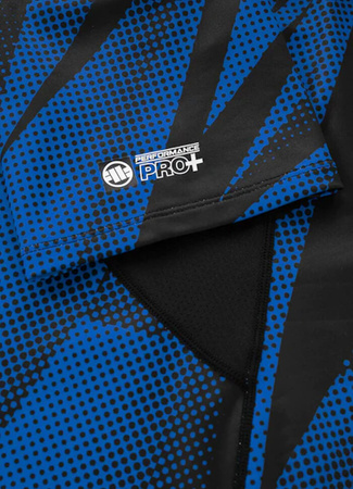 Koszulka sportowa PIT BULL MESH DOT CAMO 2 niebieska krótki rękaw