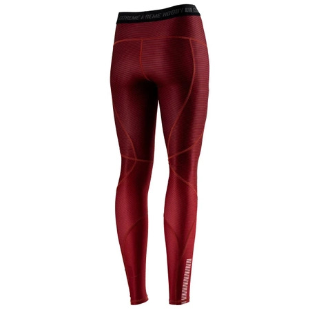 Legginsy Sportowe EXTREME HOBBY Damskie ACTIVE bordowe
