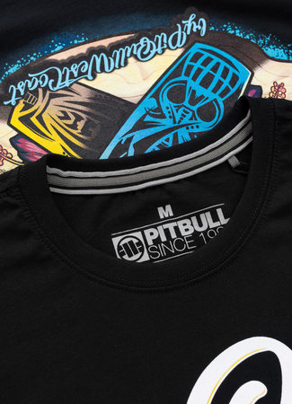 T-shirt PIT BULL SURF DOG czarny
