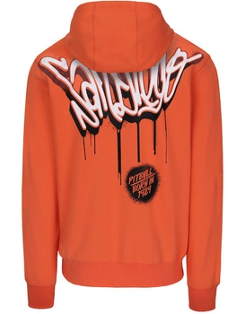Bluza PIT BULL Tricot Terry GRAFFITI bright salmon rozpinana