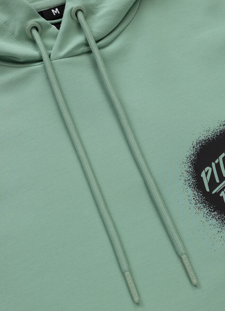 Bluza PIT BULL Tricot Terry GRAFFITI light mint kaptur