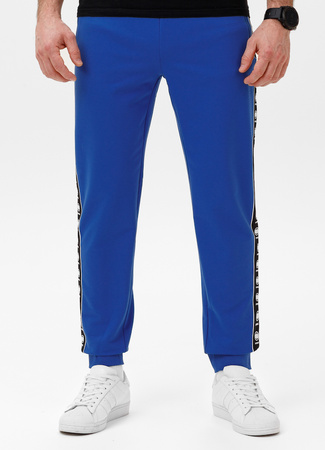 Spodnie sportowe PIT BULL Tricot Terry TAPE NUGGET niebieskie (electric blue)