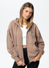 Damska bluza PIT BULL Washed LOVIA SKULL SURF WMN chocolate mousse rozpinana