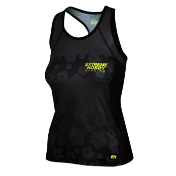 Tank top biegowy damski EXTREME HOBBY FLOWERS szary