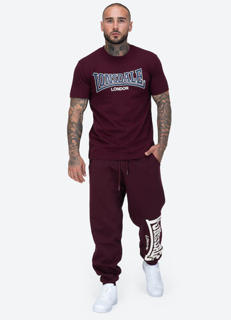 T-shirt LONSDALE DUKINFIELD bordowy