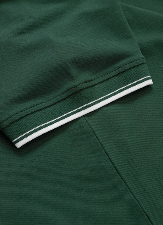 POLO PIT BULL regular LOGO STRIPES jade green