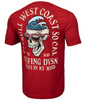 T-shirt PIT BULL SURFING czerwony
