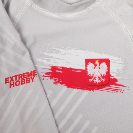 Longsleeve rashguard kids EXTREME HOBBY POLSKA PRIME biały