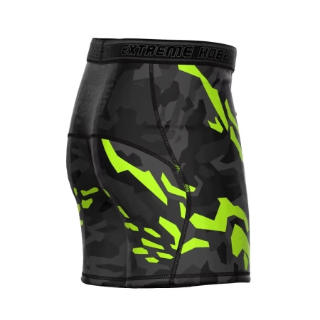 Spodenki EXTREME HOBBY vale tudo BLACK PANTHER limonkowe