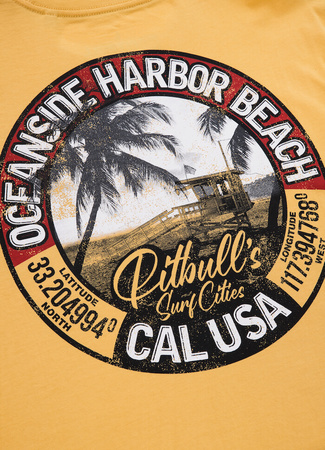 T-shirt PIT BULL OCEANSIDE  pale yellow