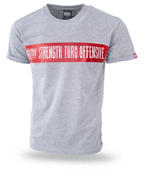 T-shirt DOBERMANS STRENGTH THRU OFFENSIVE TS226 szary