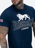 T-shirt LONSDALE HAZELHURST granatowy