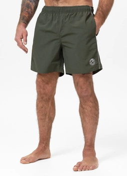 Szorty kąpielowe PIT BULL CROWNHILL ciemnooliwkowe (dark olive)