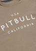 T-shirt PIT BULL USA CAL 210 GSM BRUSHED dark sand