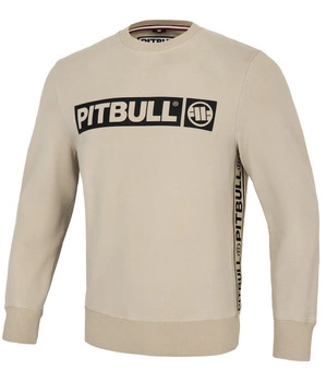Bluza PIT BULL FRENCH TERRY ALBION beżowa (pale sand) prosta