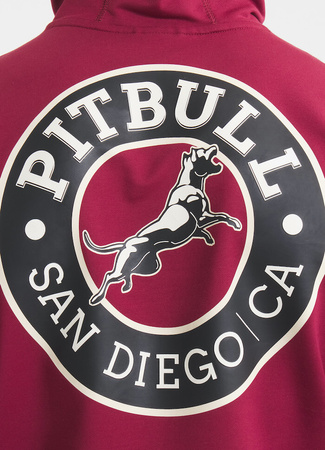 Bluza PIT BULL Tricot Terry SAN DIEGO CA bordowa kaptur