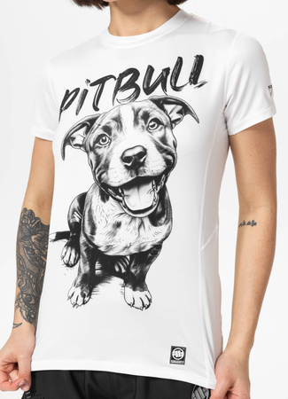 Damska koszulka sportowa Mesh PIT BULL PUPPY WMN biała