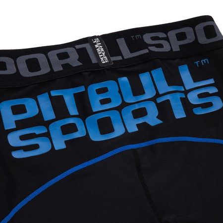 Spodenki PIT BULL COMPRESSION SPORTS czarno-niebieskie