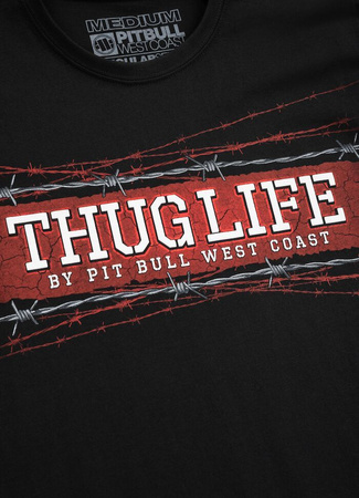 T-shirt PIT BULL THUG LIFE 89 czarny