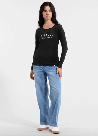 Damski Longsleeve PIT BULL Slim Fit USA CAL WMN czarny