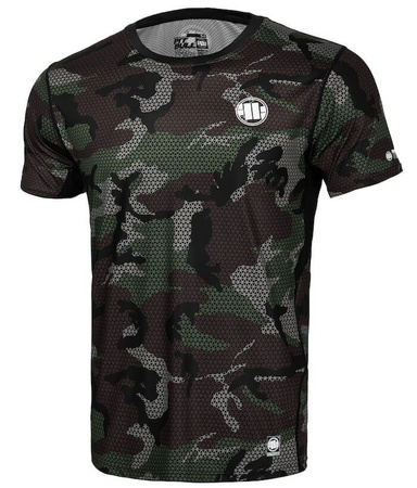 Rashguard PIT BULL MESH NET CAMO zielony krótki rękaw