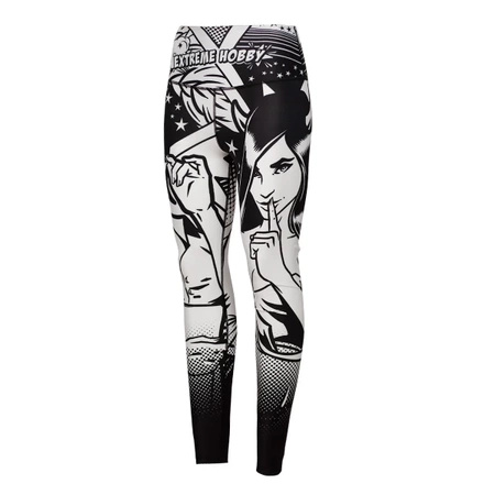 Legginsy sportowe damskie EXTREME HOBBY COMICS czarny