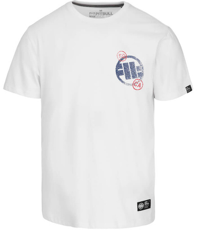 T-shirt PIT BULL SD STAMP biały