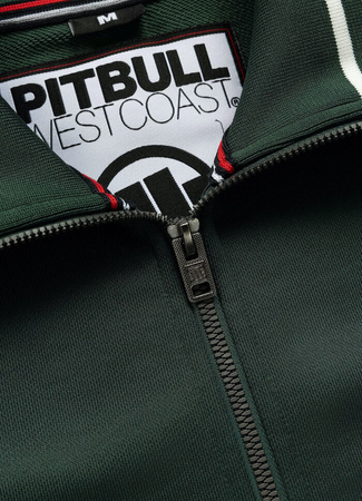 Bluza PIT BULL OLDSCHOOL TAPE LOGO TERRY bottle green stójka