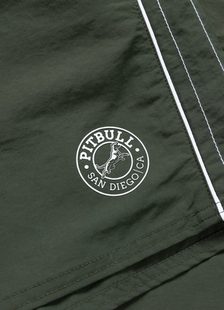 Szorty kąpielowe PIT BULL CROWNHILL ciemnooliwkowe (dark olive)