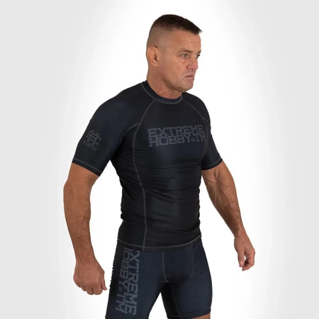 Short sleeve rashguard EXTREME HOBBY TRACE czarny