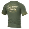 Short sleeve rashguard EXTREME HOBBY BADGE khaki