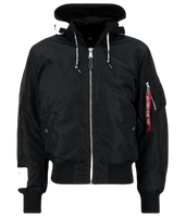 Kurtka ALPHA INDUSTRIES MA-1 HOODED czarna 158104 03 czarny