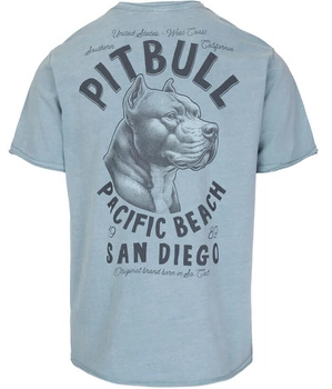T-shirt PIT BULL Denim Washed RAW EDGE PACIFIC blue