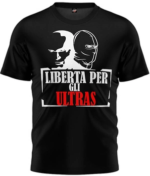 T-shirt LIBERTA PER GLI ULTRAS czarny