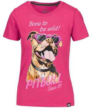 T-shirt damski PIT BULL SUNGLASSES DOG WMN rasberry red