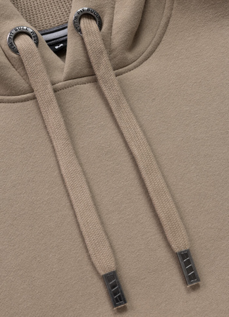 Bluza PIT BULL SMALL LOGO beżowa (pale sand) kaptur