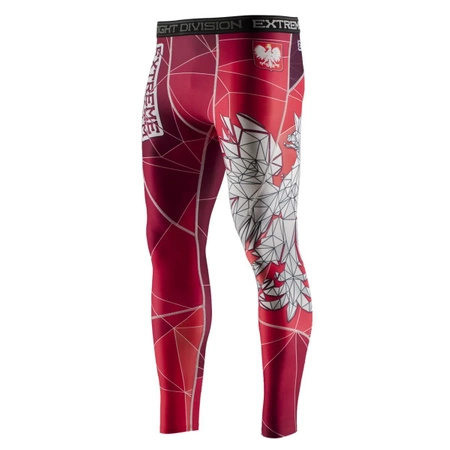 Legginsy Sportowe Męskie Polska Red