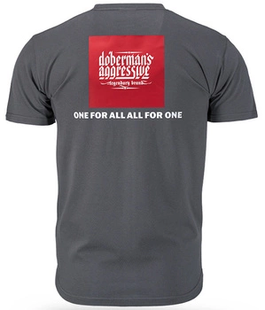 T-shirt DOBERMANS ONE FOR ALL TS372 stalowy