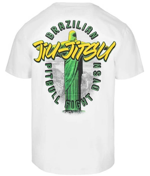 T-shirt PIT BULL BJJ FIGHT DVSN biały