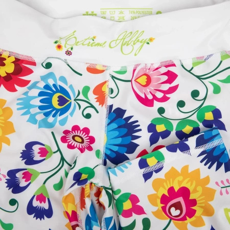 Legginsy Sportowe Damskie Folk 2 3/4