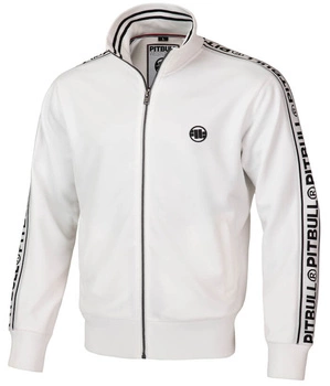 Bluza PIT BULL OLDSCHOOL TAPE LOGO TERRY biała stójka