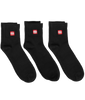 Krótkie skarpetki PIT BULL LOW ANKLE Logo czarne cienkie - 3 pary