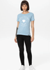 T-shirt damski PIT BULL HEARTIE WMN błękitny (light blue)