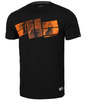T-shirt PIT BULL ORANGE LOGO czarny