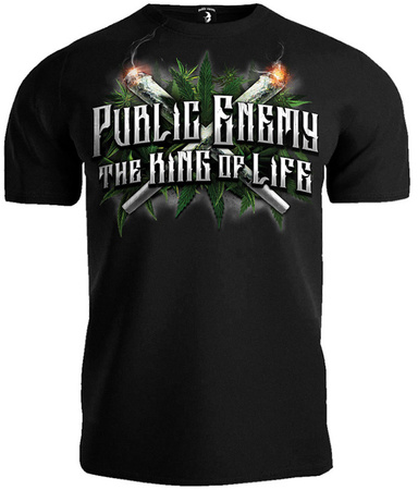 T-shirt PUBLIC ENEMY THE KING OF LIFE czarny