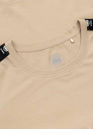 T-shirt damski PIT BULL TAPE NUGGET WMN beżowy (pale sand)